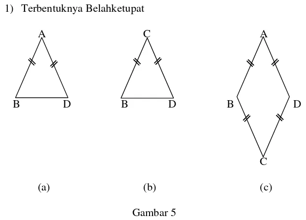Gambar 8 (a) dan (b) adalah dua bangun segitiga samakaki yaitu 