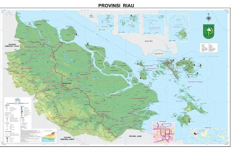 Gambar 2.1  Peta Provinsi Riau 