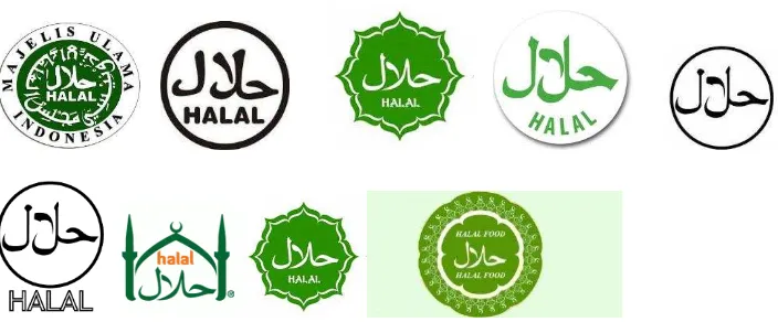 Gambar 2. Jenis-jenis Label Halal di Indonesia 