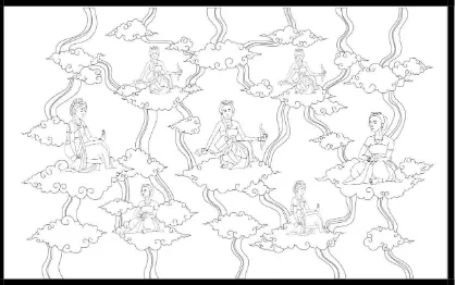 Gambar 3: Sket alternatif  menari di awan (Karya Bagus Mahendra, 2014) 