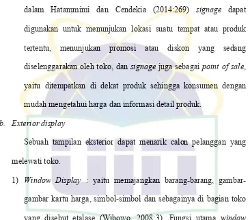 gambar kartu harga, simbol-simbol dan sebagainya di bagian toko 