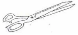 Gambar 1 : Gunting kain (Skala 1 : 4) 
