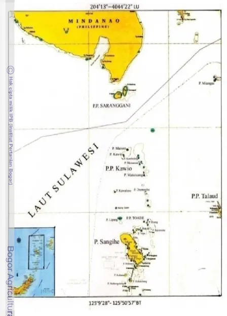 Gambar 4 Lokasi penelitian Kepulauan Sangihe