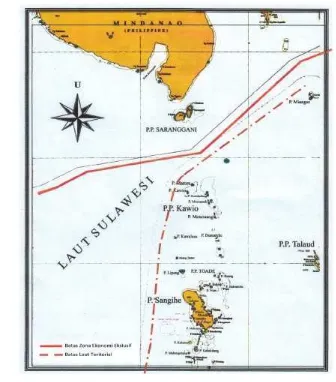 Gambar 5 Batas maritim wilayah Indonesia dengan Filipina 