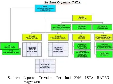 Gambar 6. Struktur Organisasi PSTA BATAN Yogyakarta 