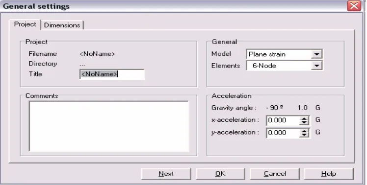 Gambar 3.3. Tampilan General Setting (Project) 