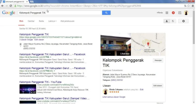 Gambar 10. Hasil Pencarian Google 