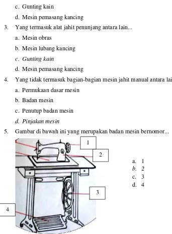 Gambar di bawah ini yang merupakan badan mesin bernomor...