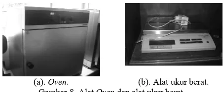 Gambar 8. Alat Oven dan alat ukur berat. 