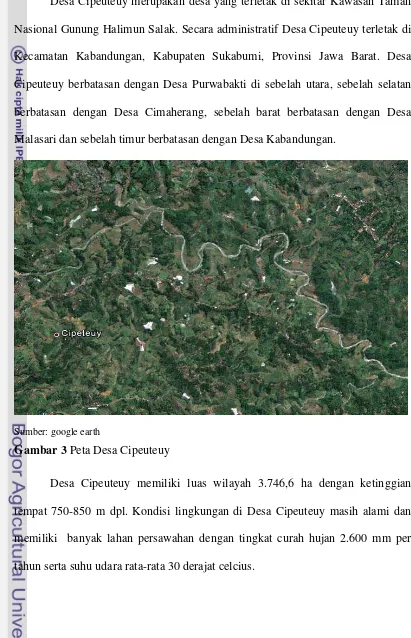 Gambar 3 Peta Desa Cipeuteuy 
