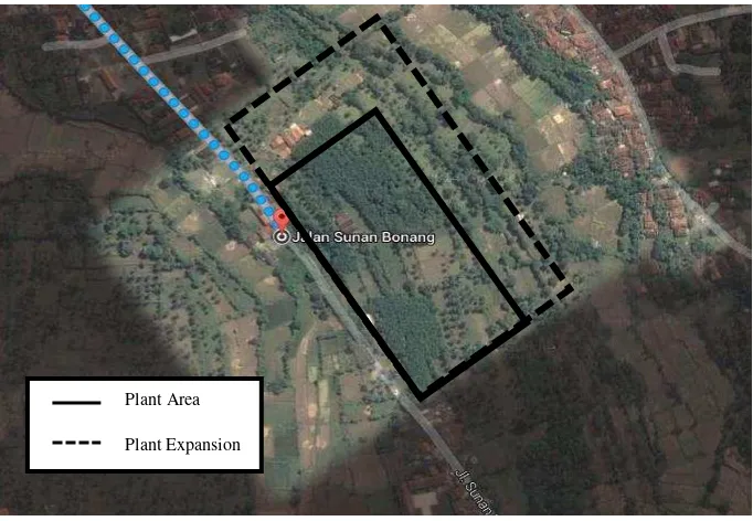 Figure 2. Screen shoot of plan plant location 