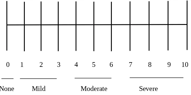 Gambar 2.1  Numerik Rating Scale (NRS) (Rhodes dan Mc Daniel, 2004)