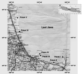 Gambar 1. Lokasi penelitian, pesisir Cirebon, Jawa Barat. 