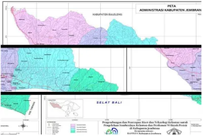 Gambar 3.  Peta Administrasi Kabupaten Jembrana  