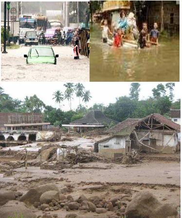 Gambar 1.2 Ancaman Banjir Melumpuhkan Aktivitas Kehidupan 
