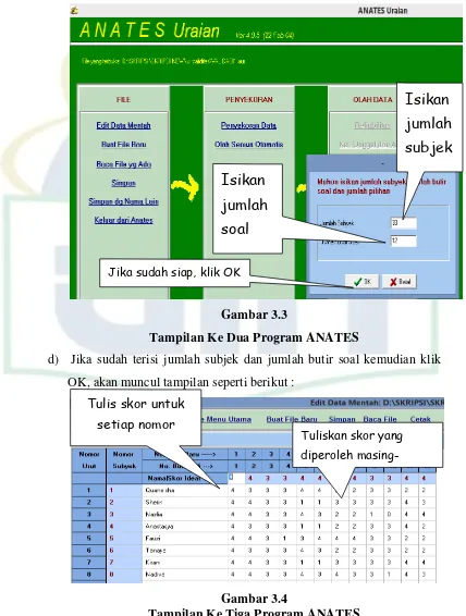 Gambar 3.3 Tampilan Ke Dua Program ANATES  