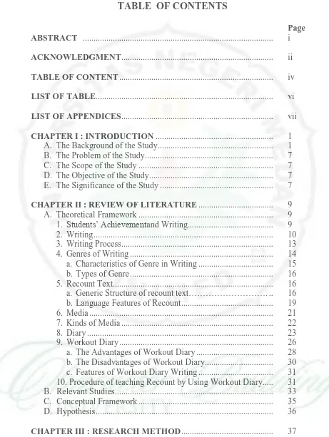 TABLE  OF CONTENTS  