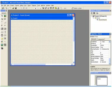 Gambar 1. Tampilan Utama Visual Basic 6.0 