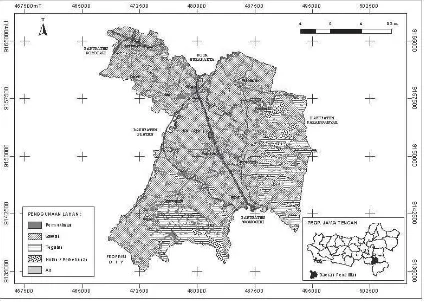 Gambar 1. Peta Penggunaan Lahan Kabupaten Sukoharjo Tahun 1997