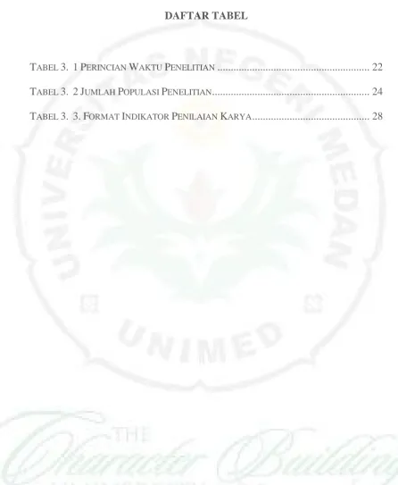 TABEL 3.  1 PERINCIAN WAKTU PENELITIAN ........................................................