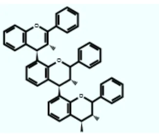 Gambar 2.3 Struktur senyawa proantosianidin (Fine, 2000) 