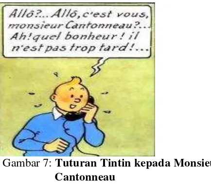 Gambar 7: Tuturan Tintin kepada Monsieur