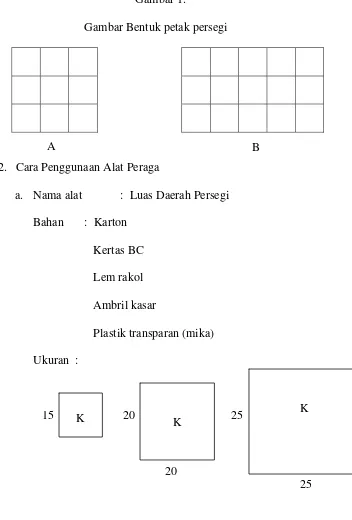 Gambar Bentuk petak persegi  