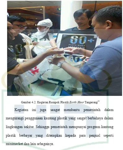Gambar 4.2. Kegiatan Rampok Plastik Earth Hour Tangerang16 