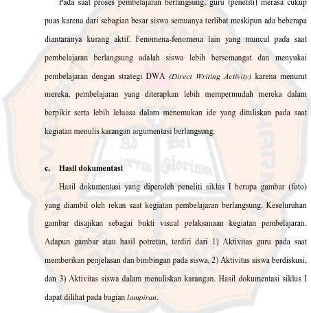 gambar disajikan sebagai bukti visual pelaksanaan kegiatan pembelajaran. 