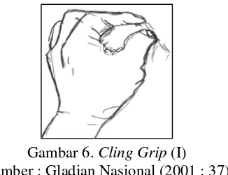 Gambar 5. Open Grip Sumber : Gladian Nasional (2001 : 37) 