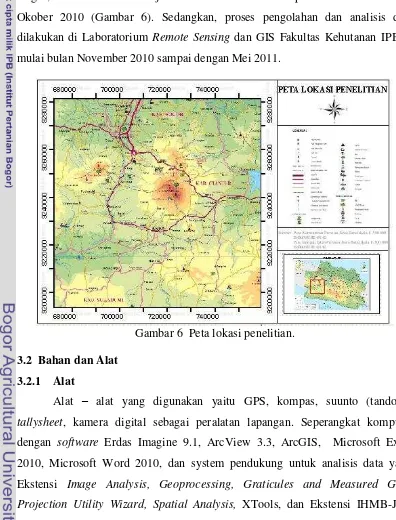 Gambar 6  Peta lokasi penelitian. 