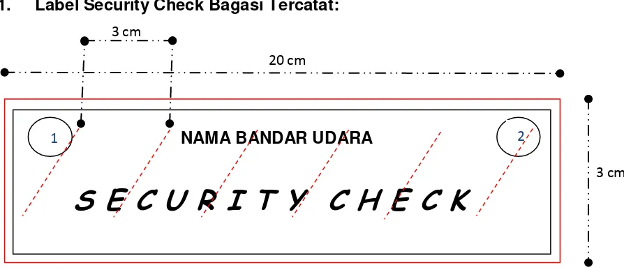 Gambar Label Security Check Bagasi Tercatat 