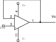 Gambar 2.3 Diagram hubungan op-amp dalam LM324 (National  Semiconductor, 2000).  