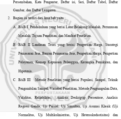 Gambar, dan Daftar Lampiran. 