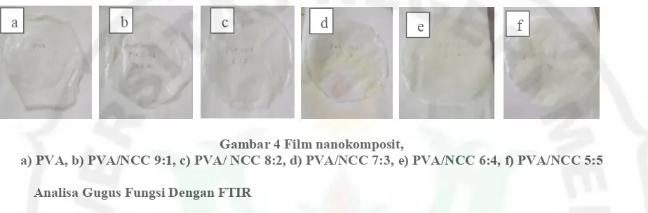Gambar 4 Film nanokomposit, 