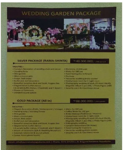 Gambar 1. Katalog pernikahan di Purawisata   (Foto: Herina, 2016) 
