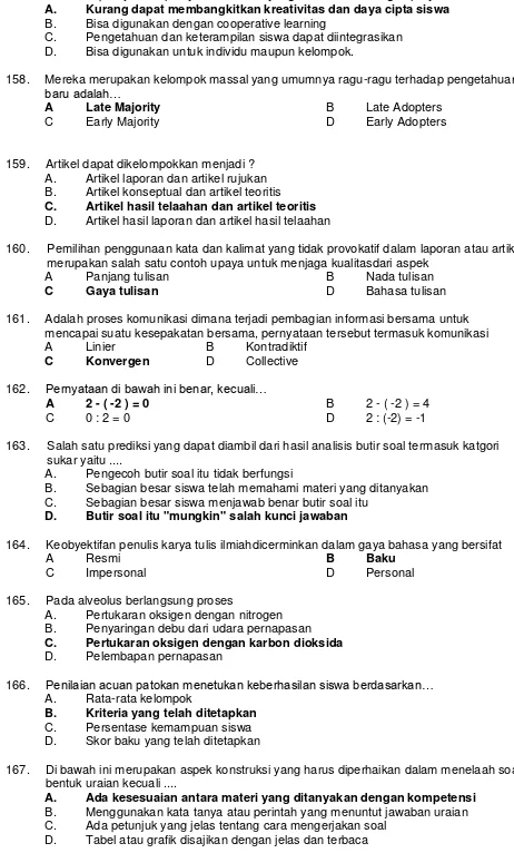 Tabel atau grafik disajikan dengan jelas dan terbaca 