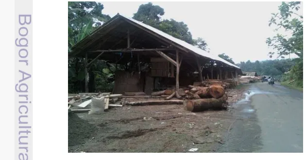 Gambar 5  Lokasi perindustrian kayu rakyat di Desa Karacak. 