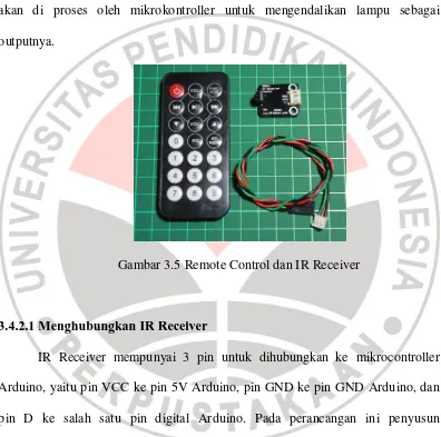 Gambar 3.5 Remote Control dan IR Receiver 