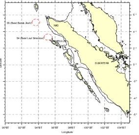 Gambar 12  Lokasi penelitian di Samudera Hindia perairan barat Aceh Samudera                    Hindia 
