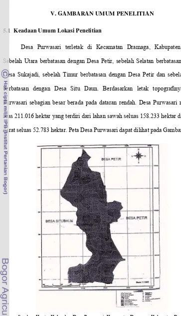 Gambar 3. Peta Desa Purwasari 