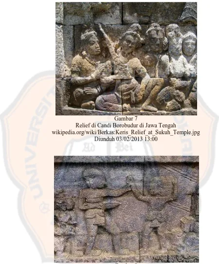 Gambar 7 Relief di Candi Borobudur di Jawa Tengah 