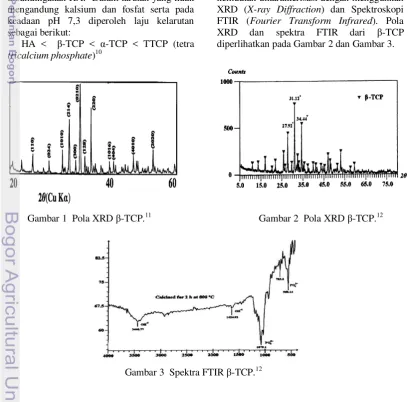 Gambar 2  Pola XRD �-TCP.12                                         