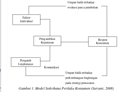 Gambar 1. Model Sederhana Perilaku Konsumen (Suryani, 2008) 