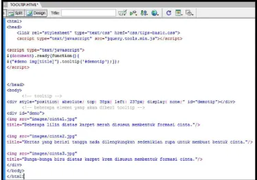 Gambar 2.5 Hasil Tampilan Code Tooltips Sederhana 