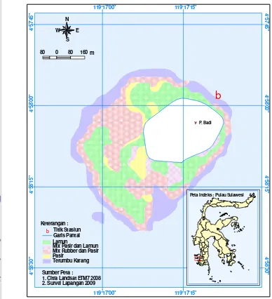 Gambar 8. Peta lokasi penelitian (Pulau Badi) 