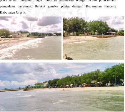 Gambar 1.1 Foto lokasi Pantai Delegan Desa Delegan, Kec. Panceng, Kab. Gresik 