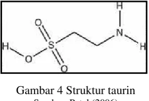 Gambar 4 Struktur taurin 