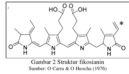 Gambar 2 Struktur fikosianin 