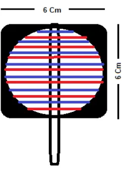 Gambar 1 Desain sensor hujan dengan merah  resistance A dan biru resistance B. 